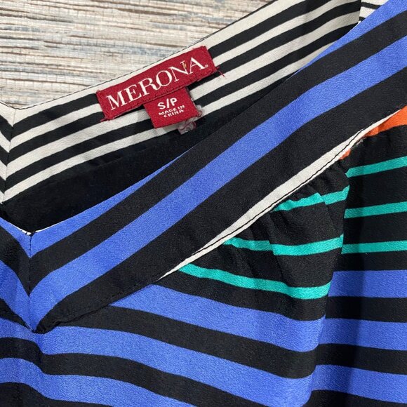 Sleeveless Striped Merona Dress With Drawstring Waist Size S/P - Picture 4 of 4